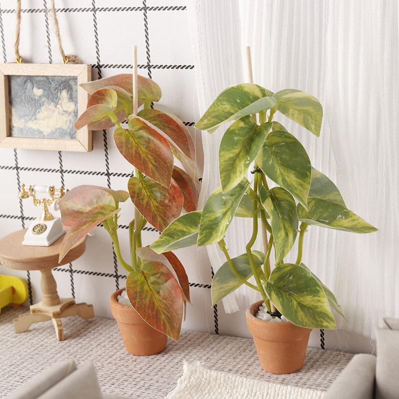 Bonsai Garden Decor - ต้นไม้ประดิษฐ์ขนาด 1/12 สำหรับตกแต่งบ้านตุ๊กตา โมเดลบอนไซ ฉากบ้านตุ๊กตา ตกแต่งสวนจิ๋ว