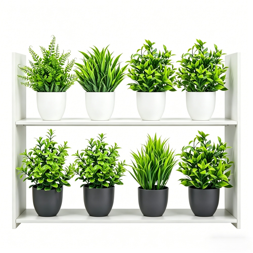 Bonsai Garden Mini - ชุดต้นไม้ประดิษฐ์ขนาดเล็ก 4 ชิ้น/ชุด ตกแต่งภายในและภายนอกอาคาร ต้นบอนไซสีเขียว สำหรับตกแต่งบ้าน