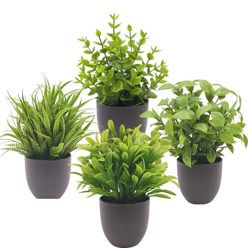 Bonsai Garden Mini - ต้นไม้จำลองสีเขียว บอนไซ ของตกแต่งภายในสำนักงานข้ามพรมแดน สำหรับถ่ายภาพ ต้นไม้กระถางขนาดเล็ก ดอกไม้จำลอง