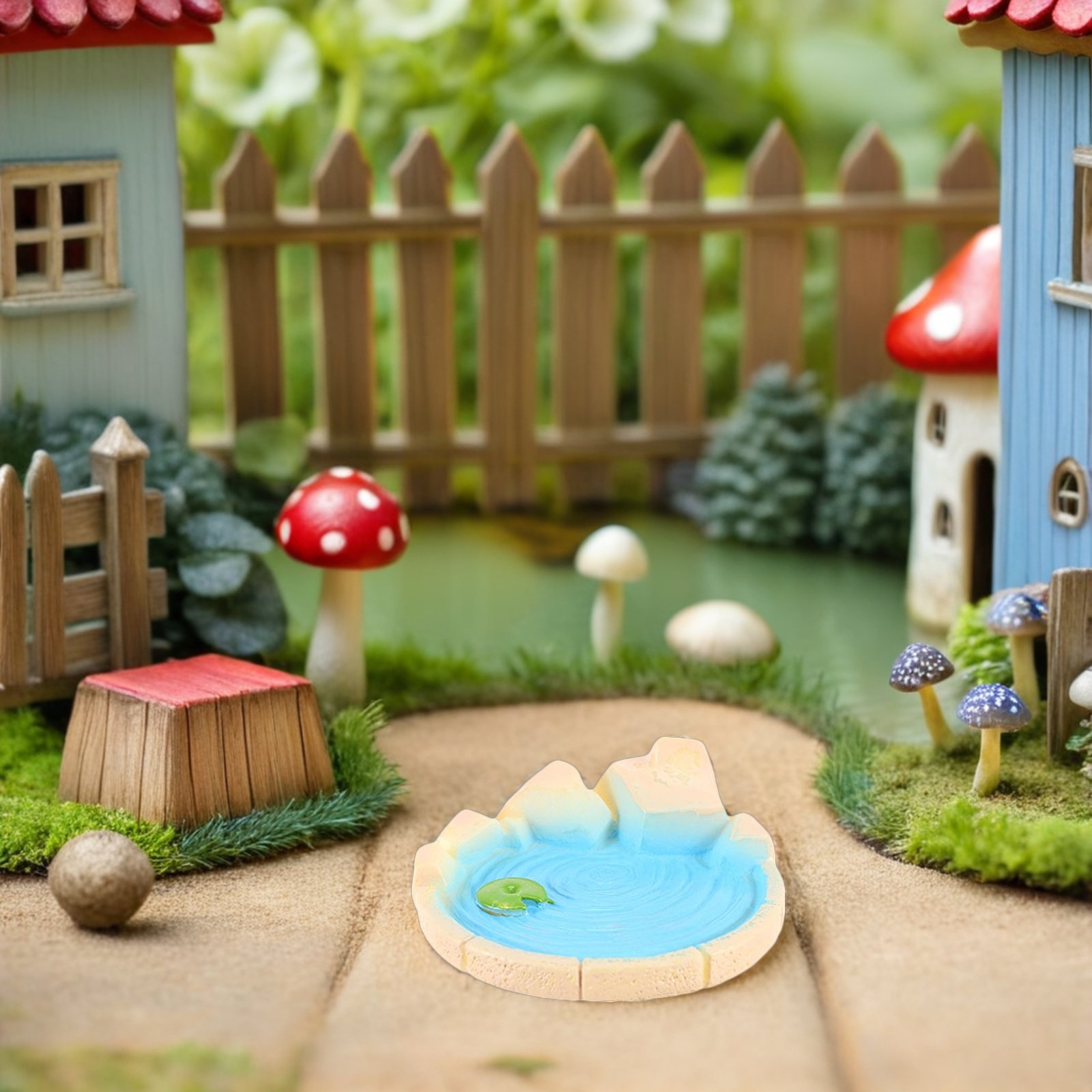 ชุดตกแต่งฉากบ่อน้ำเรซิ่นขนาดเล - Bonsai Garden Set Up บทวิจารณ์และราคา