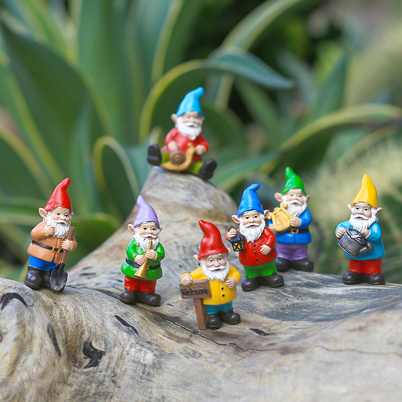 7ชิ้น/เซ็ต Miniature ตลก Gnome - Bonsai Garden For Desk บทวิจารณ์และราคา