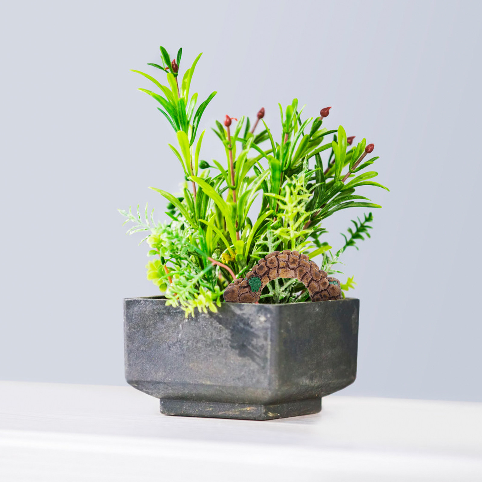 ชุดตกแต่งสวนจิ๋วเรซินวินเทจ 6  - Bonsai Garden For Desk บทวิจารณ์และราคา