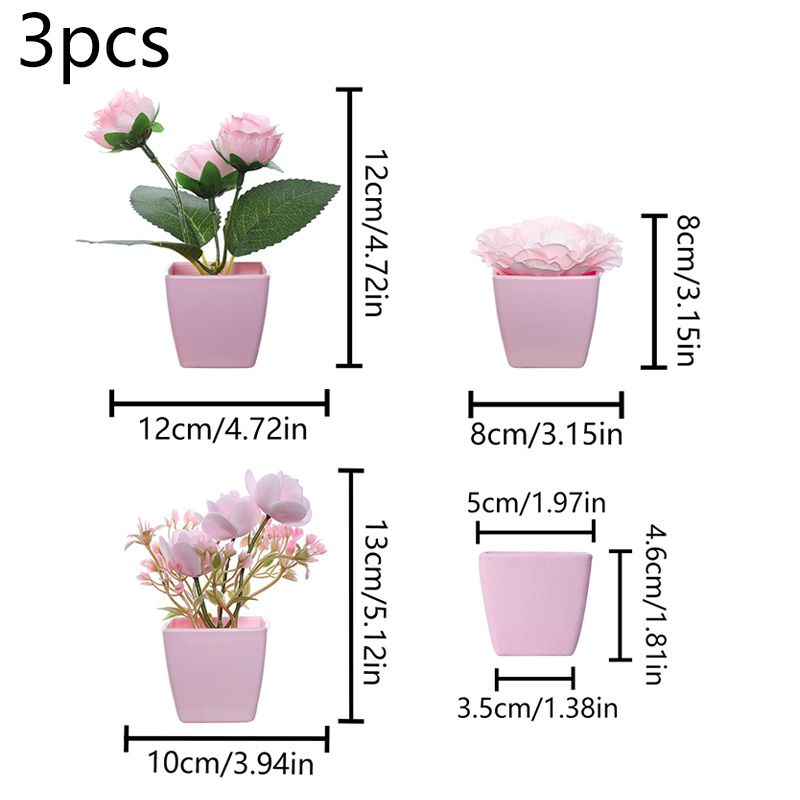 (ชุด 3 ชิ้น) กระถางต้นไม้จําลอ - Bonsai Garden Mini บทวิจารณ์และราคา
