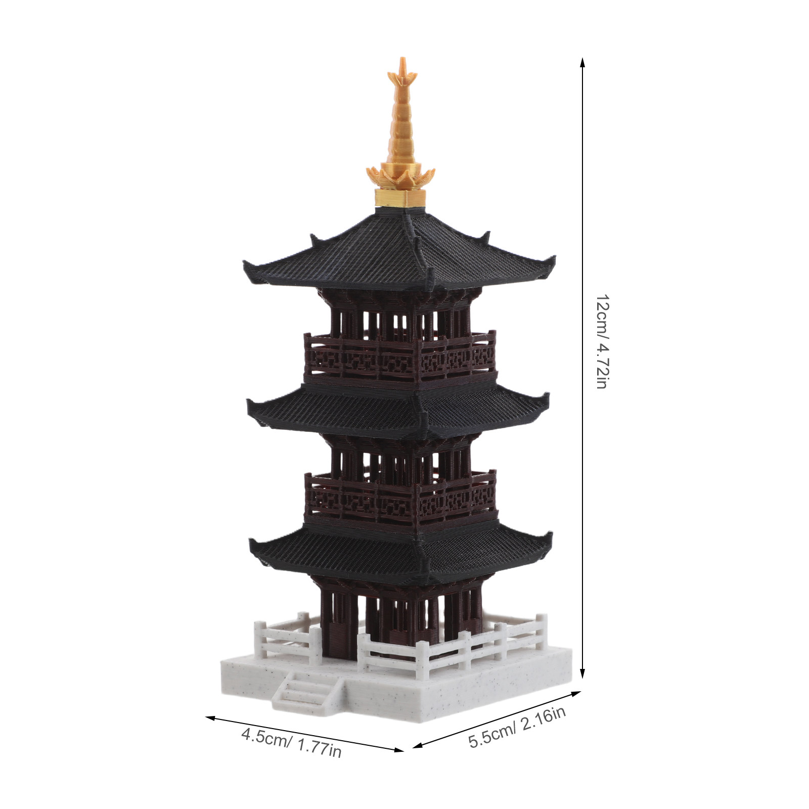 ประติมากรรมเจดีย์จีนขนาดเล็ก 3 - Bonsai Garden Set Up บทวิจารณ์และราคา