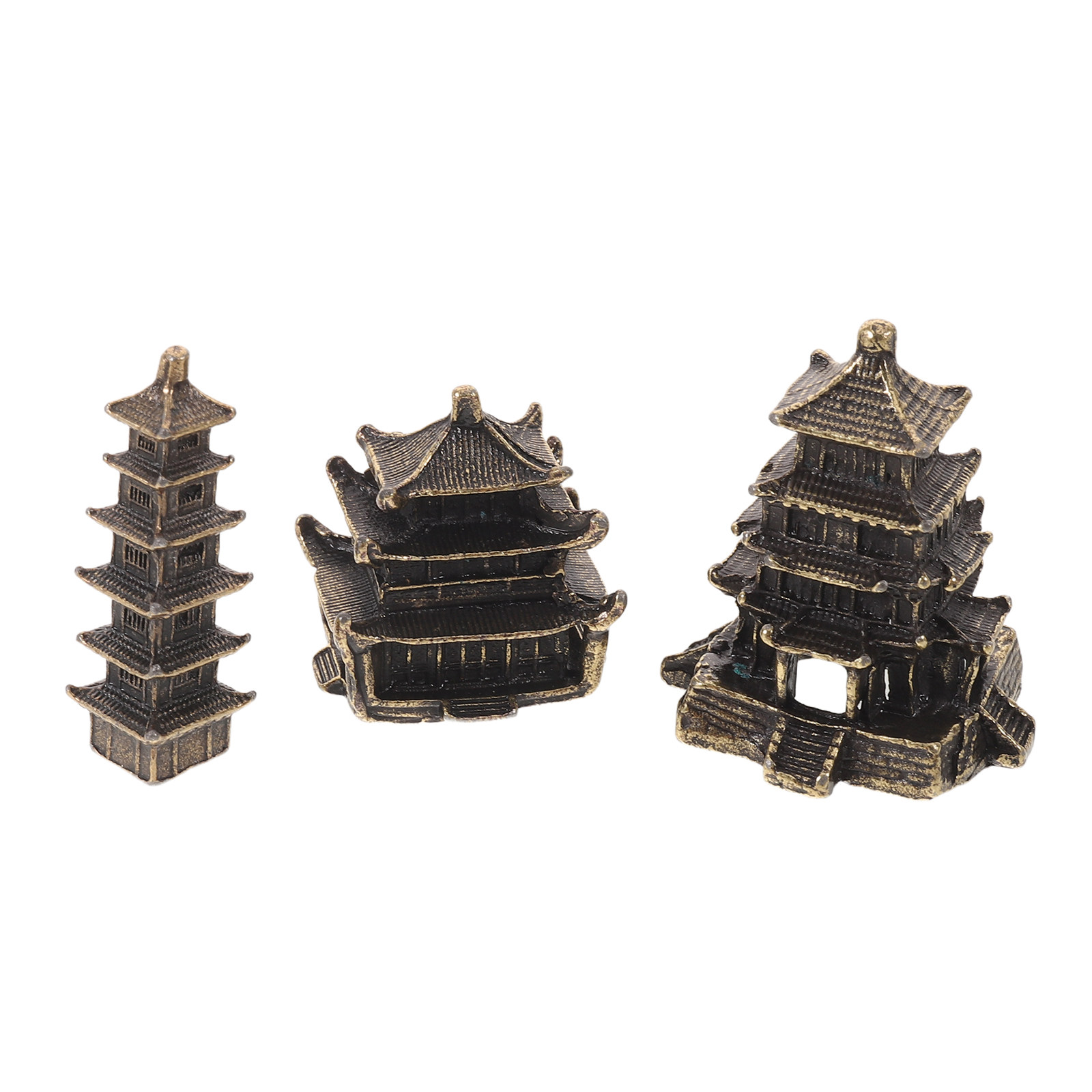ศาลาทรงเจดีย์ทองเหลือง 3 ชิ้น  - Bonsai Garden For Desk บทวิจารณ์และราคา