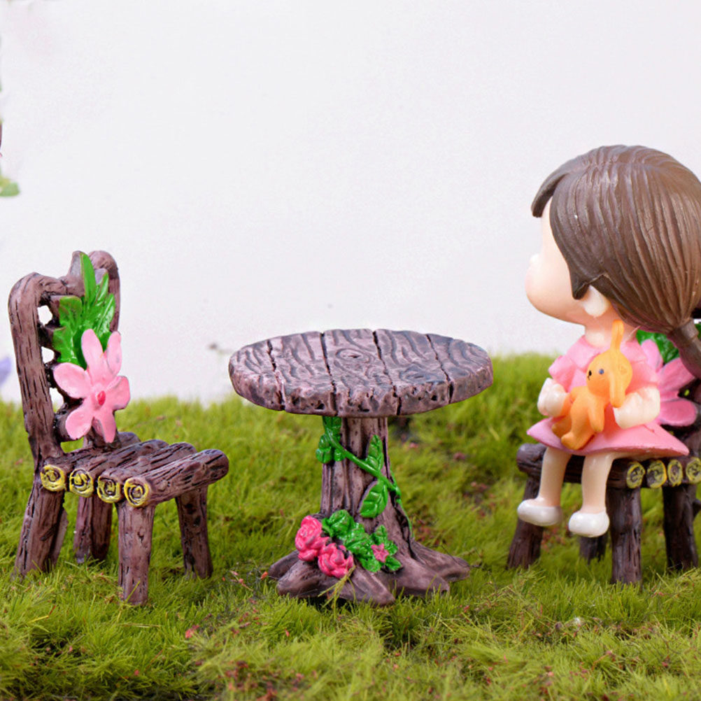 ชุดโต๊ะเก้าอี้เรซินขนาดเล็ก 5  - Bonsai Garden Mini บทวิจารณ์และราคา